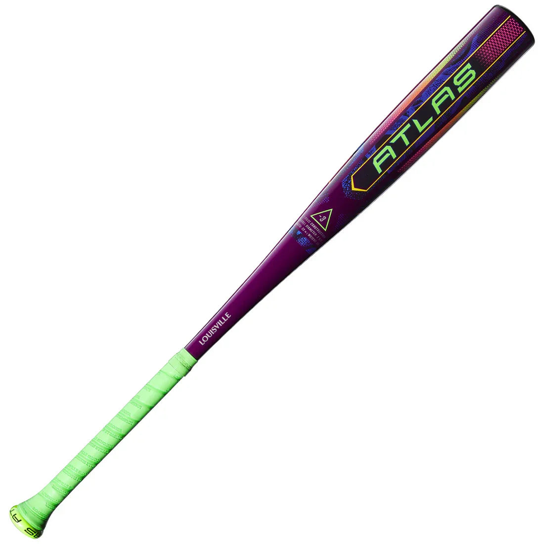 2025 Louisville Slugger Atlas Neon Energy -3 BBCOR Baseball Bat: WBL4164010