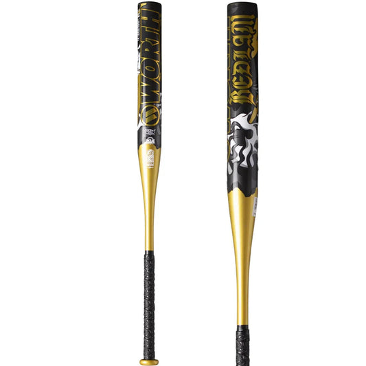 2025 Worth Bedlam Gold 13" 1PC XL USSSA Slowpitch Softball Bat: WSU5BEDG1L